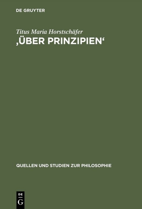 'Über Prinzipien' - Titus Maria Horstschäfer