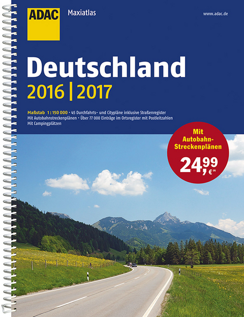 ADAC Maxiatlas Deutschland 2016/2017 1:150 000