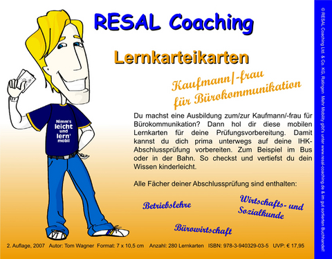 RESAL Coaching Lernkarteikarten Kaufmann/-frau für Bürokommunikation - Tom Wagner