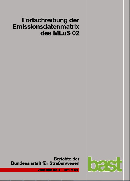 Fortschreibung der Emissionsdatenmatrix des MLuS 02 - H. Steven