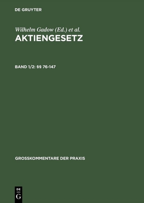 Aktiengesetz / §§ 76–147 - 