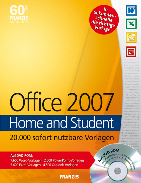 Office 2007 Home and Student, 20.000 sofort nutzbare Vorlagen, m. DVD-ROM