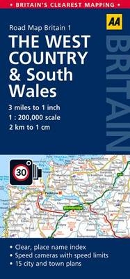 West Country & Wales Road Map -  AA Publishing