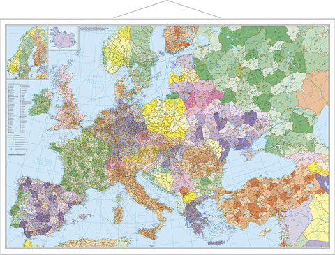 Europa mit Türkei - Straßen und Postleitzahlen - Heinrich Stiefel