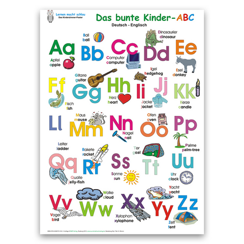 Das bunte Kinder-ABC. Poster / Das bunte Kinder-ABC deutsch-englisch - Helga Momm