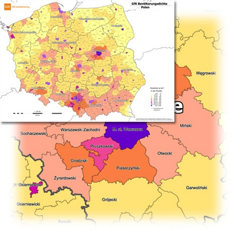 GfK Bevölkerungsdichte Polen 2007