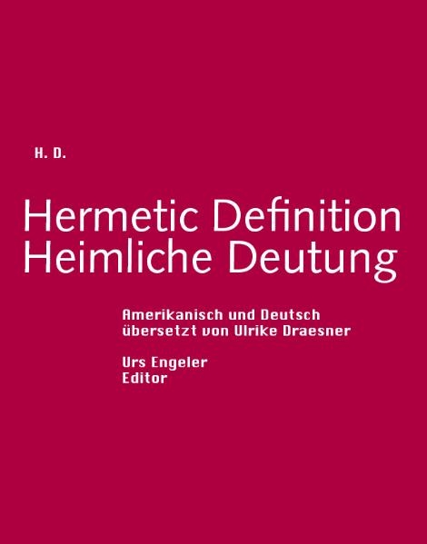 Hermetic Definition /Heimliche Deutung - Hilda Doolittle