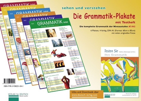 Die Grammatik-Plakate mit Testheft - Renate Luscher