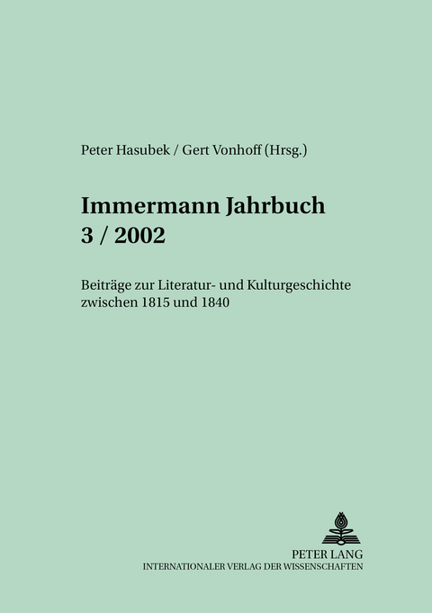 Immermann-Jahrbuch 3/2002 - 