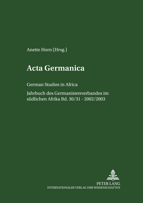 Acta Germanica - 