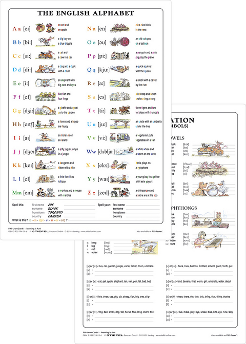 The English Alphabet - Lernkarte DIN A4 - Heinrich Stiefel