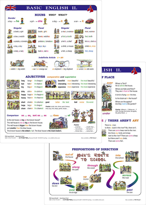 Basic English II - Lernkarte DIN A4 - Heinrich Stiefel