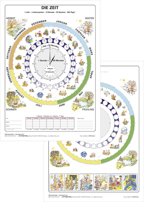 Die Zeit - Lernkarte DIN A4 - Heinrich Stiefel