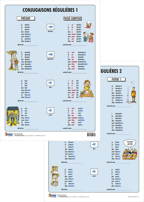 Conjugaisons Regulieres - Lernkarte DIN A4 - Heinrich Stiefel