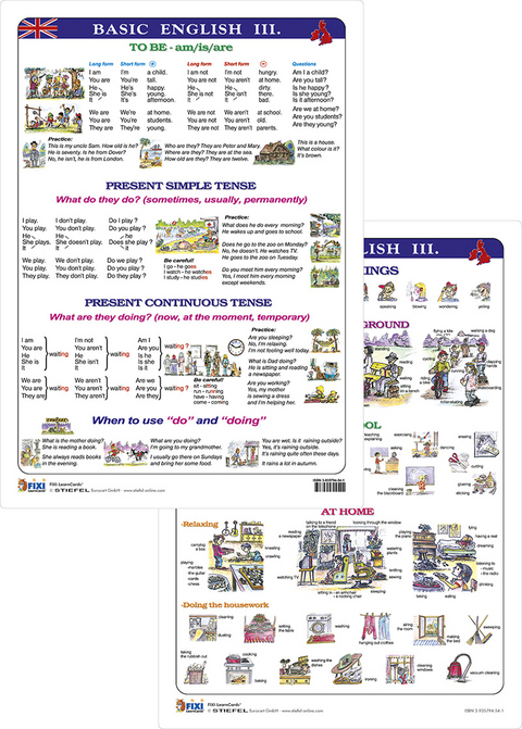 Basic English III - Lernkarte DIN A4 - Heinrich Stiefel