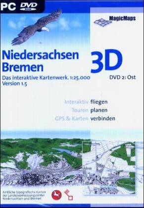 Niedersachsen/Bremen 3D. Das interaktive Kartenwerk. Set: DVD 1 + 2.