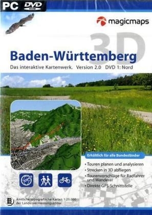 Baden-Württemberg 3D. Das interaktive Kartenwerk. Set: DVD 1 + 2.. Interaktiv fliegen, Touren planen, GPS und Karten verbinden.