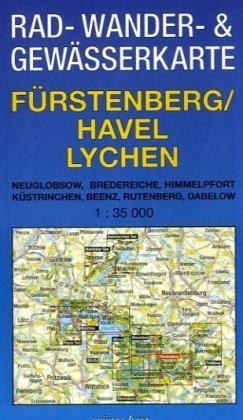 Rad-, Wander- und Gewässerkarte Fürstenberg/Havel, Lychen - 