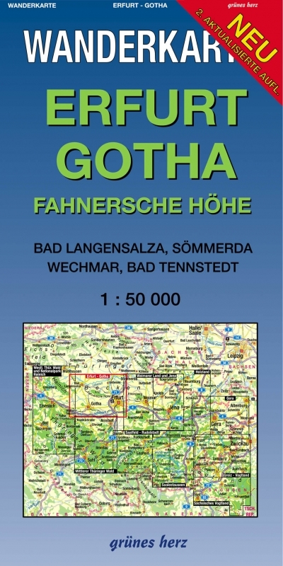 Wanderkarte Erfurt, Gotha - 