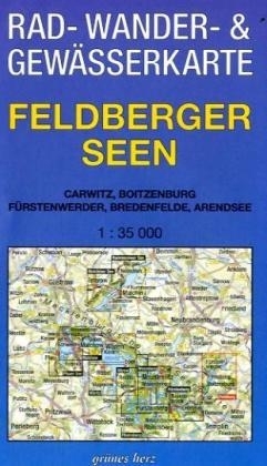 Rad-, Wander- und Gewässerkarte Feldberger Seen - 