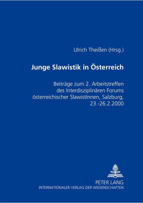 Junge Slawistik in Österreich - 