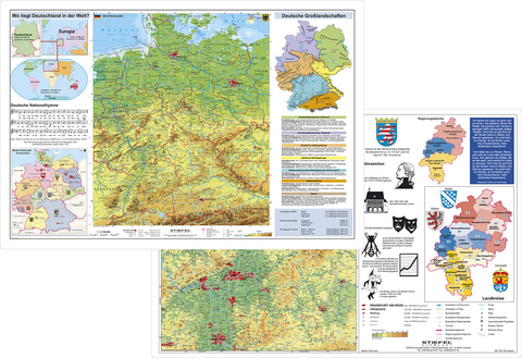 Deutschland physisch / Hessen physisch - Heinrich Stiefel