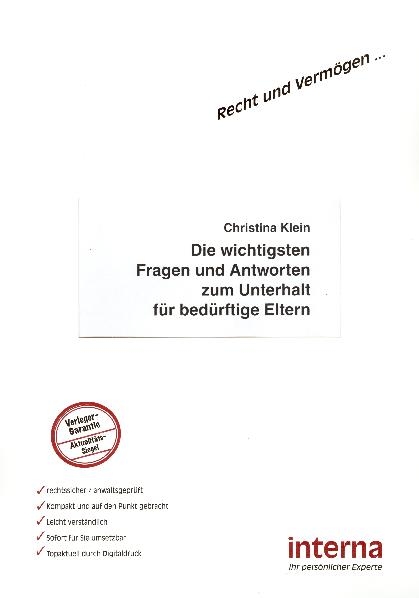 Die wichtigsten Fragen und Antworten zum Unterhalt für bedürftige Eltern - Christina Klein