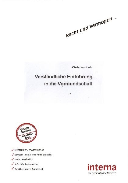 Vormundschaft: Verständliche Einführung in die Vormundschaft - Christina Klein