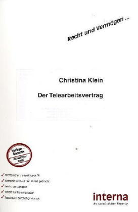 Der Telearbeitsvertrag - Christina Klein