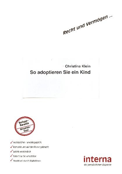 So adoptieren Sie ein Kind - Christina Klein