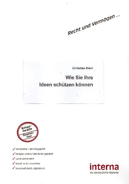 Wie Sie Ihre Ideen schützen können - Christina Klein