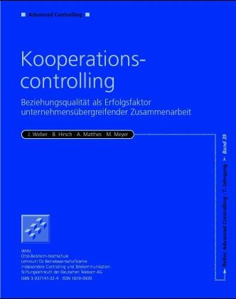 Kooperationscontrolling - Jürgen Weber, Bernhard Hirsch, Alexandra Matthes, Matthias Meyer