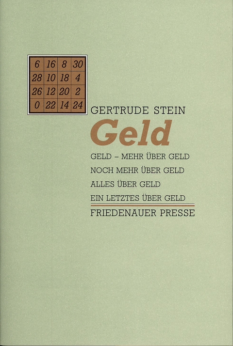 Geld - Gertrude Stein