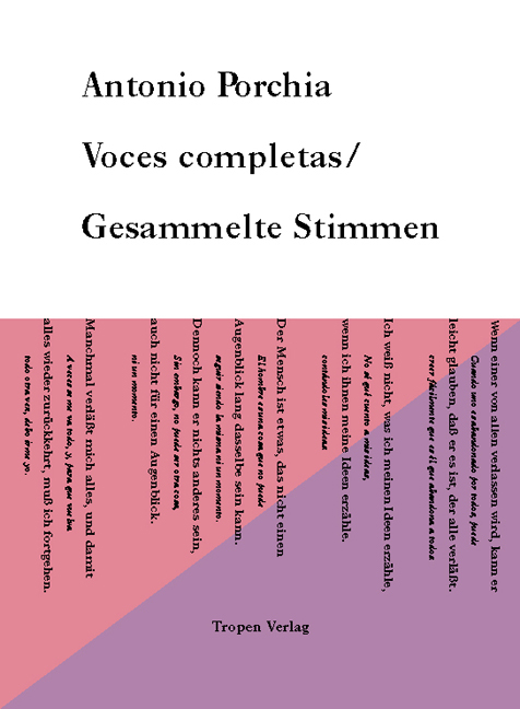 Voces Completas /Gesammelte Stimmen - Antonio Porchia