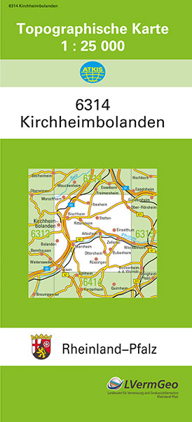 TK25 6314 Kirchheimbolanden -  Landesamt für Vermessung und Geobasisinformation Rheinland-Pfalz