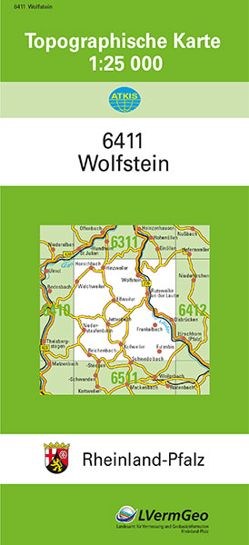 TK25 6411 Wolfstein -  Landesamt für Vermessung und Geobasisinformation Rheinland-Pfalz