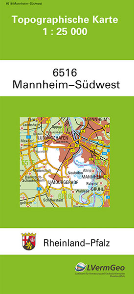 TK25 6516 Mannheim-Südwest -  Landesamt für Vermessung und Geobasisinformation Rheinland-Pfalz