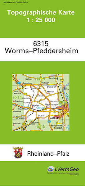 TK25 6315 Worms-Pfeddersheim -  Landesamt für Vermessung und Geobasisinformation Rheinland-Pfalz