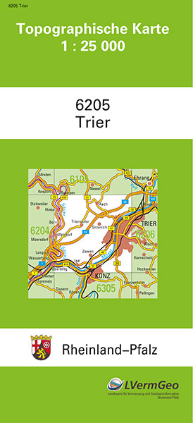 TK25 6205 Trier -  Landesamt für Vermessung und Geobasisinformation Rheinland-Pfalz