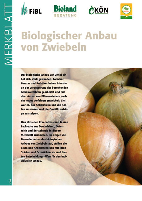 Biologischer Anbau von Zwiebeln