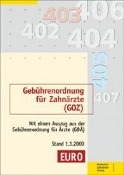 Gebührenordnung für Zahnärzte (GOZ) vom 22.10.1987