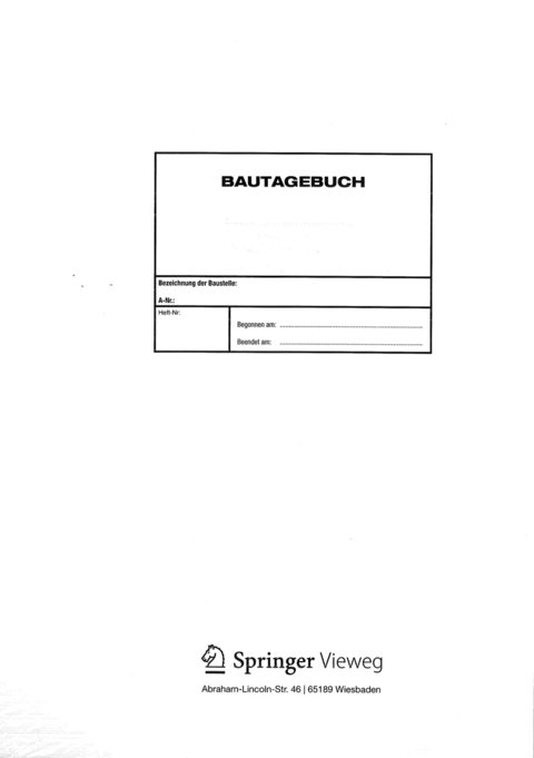 Bautagebuch - W. Daub