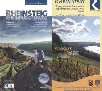 Rheinsteig WanderTouren - Top Set / Ein schöner Tag. Buch mit topografischer Wanderkarte des LVermGeo. 20 Tages- und 40 Kurztouren. 320 km Wanderspaß. Höhenprofile, GPS-Daten. - Olaf Goebel