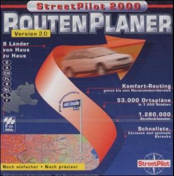 StreetPilot 2000 Version 2.0, 2 CD-ROMs in Jewelcase