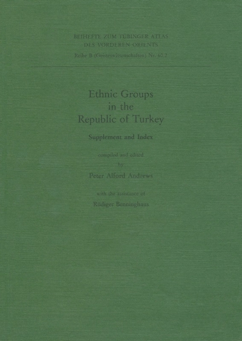 Ethnic Groups in the Republic of Turkey - Peter Andrews