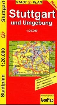 Stuttgart und Umgebung - Stadtplan