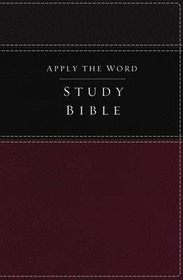 NKJV, Apply the Word Study Bible, Leathersoft, Burgundy/Black, Indexed, Red Letter Edition