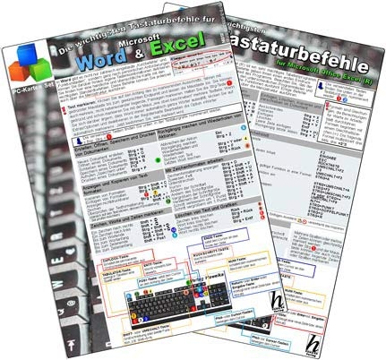 Die wichtigsten Tastaturbefehle für Microsoft Word & Excel (R) / PC-Karten Set - 