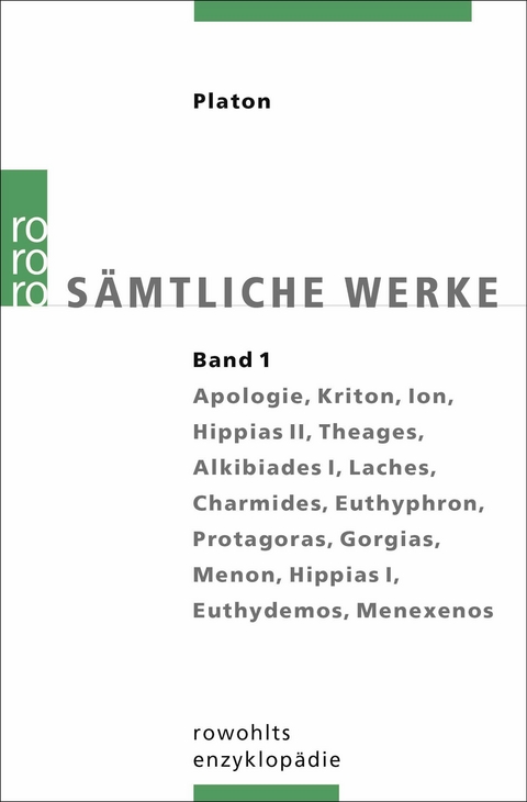 Sämtliche Werke 1 -  Platon