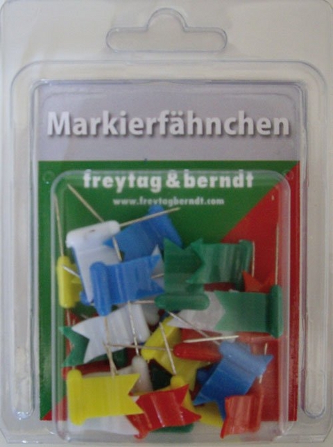 Markierfähnchen wehend, Bunt - 